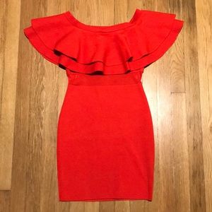 Lulus Endless Rose Red Off the Shoulder Dress